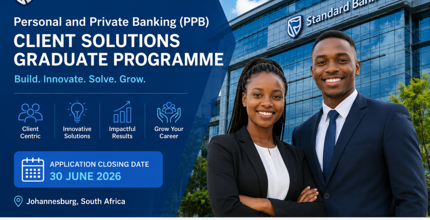 Personal and Private Banking (PPB) Client Solutions Graduate Programme 2026 at Standard Bank of South Africa