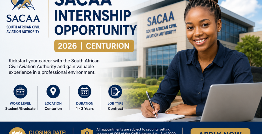SACAA Internship Opportunity 2026 in Centurion: How to Apply