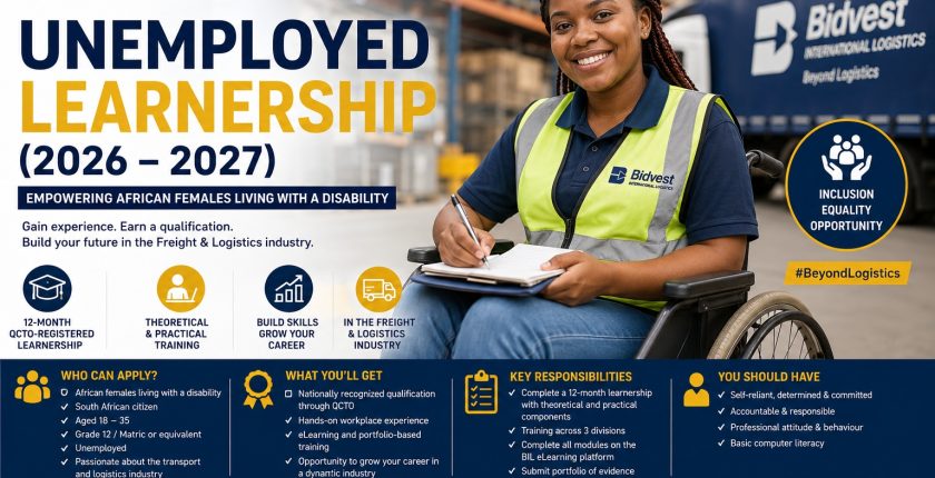 Bidvest International Logistics Learnership 2026- How to Apply