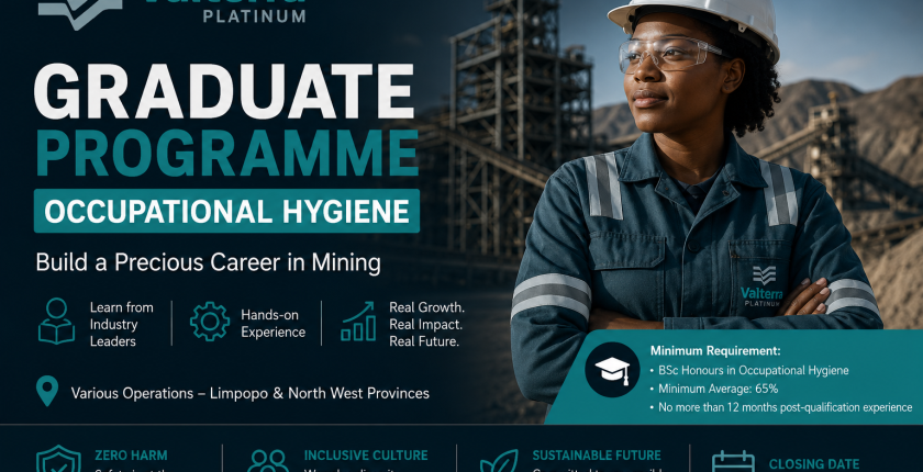 Valterra Platinum Graduate Programme: Ventilation Engineering 2026 | Mining Graduate Opportunity